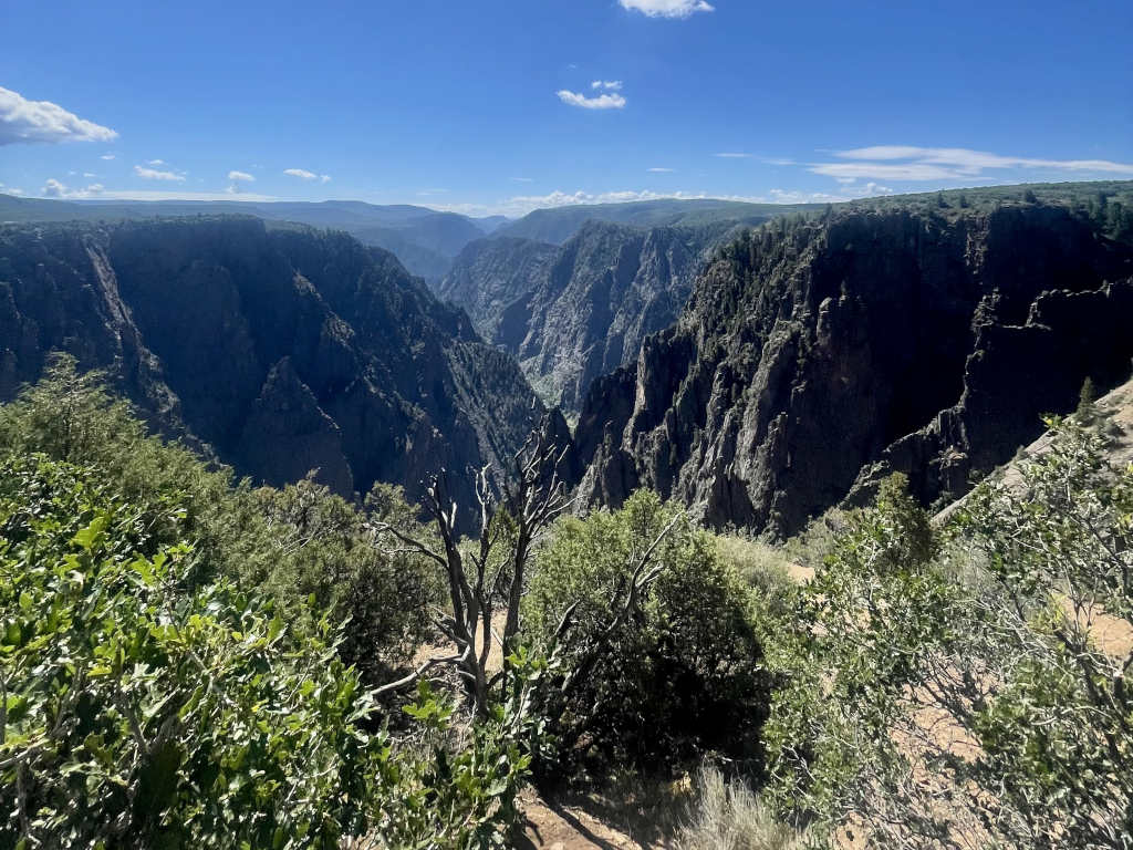 looking into black canyon of the gunnison national park