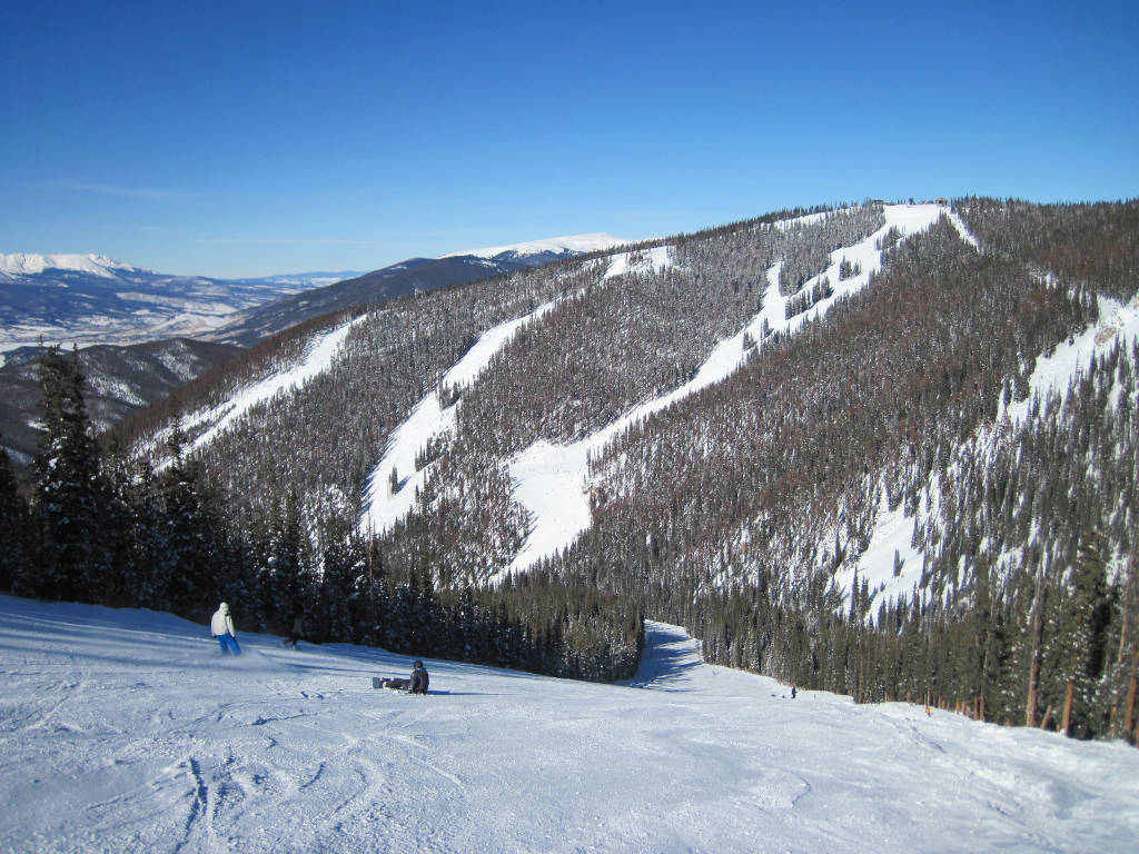 Keystone Ski Resort Dercum Mountain view from North Peak
