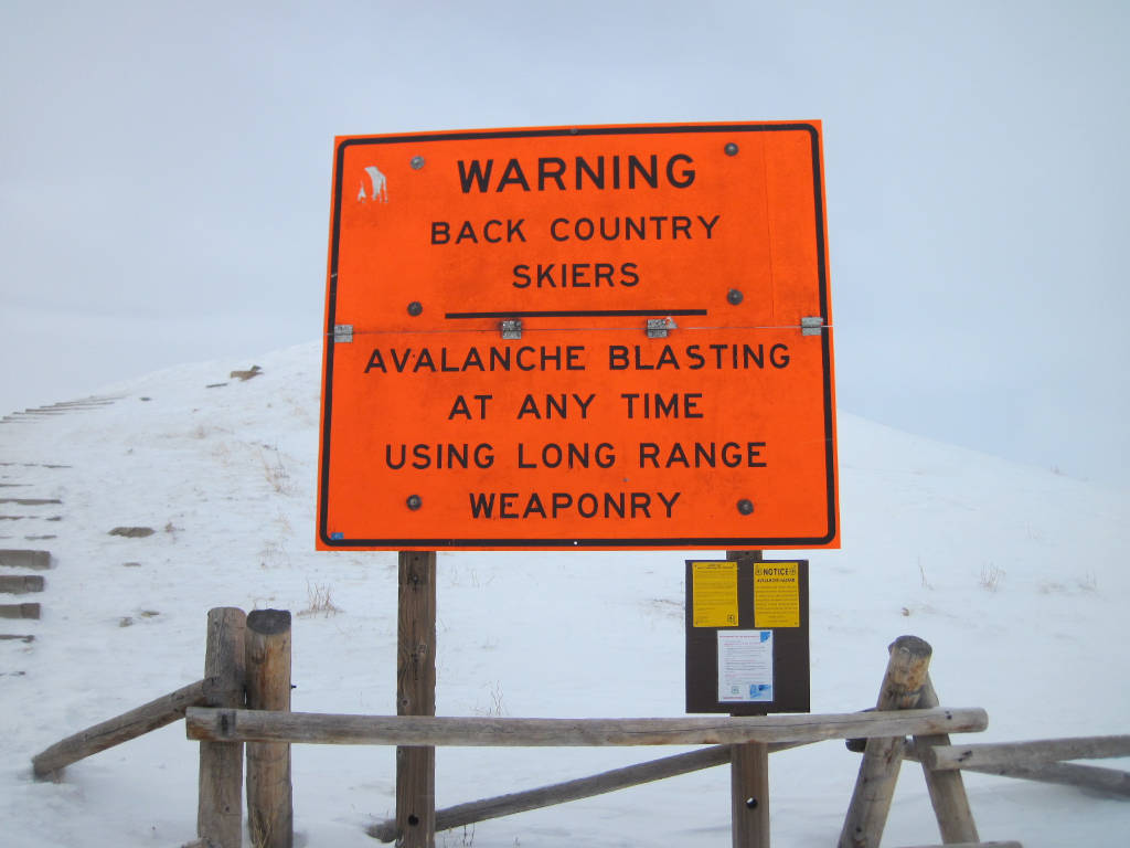 Loveland Pass backcountry warning sign