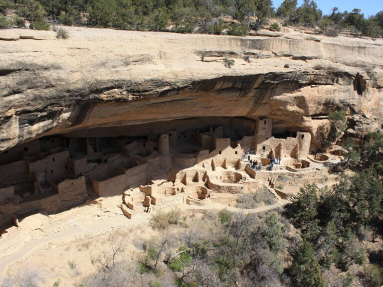 Mesa Verde National Park view of caves from above