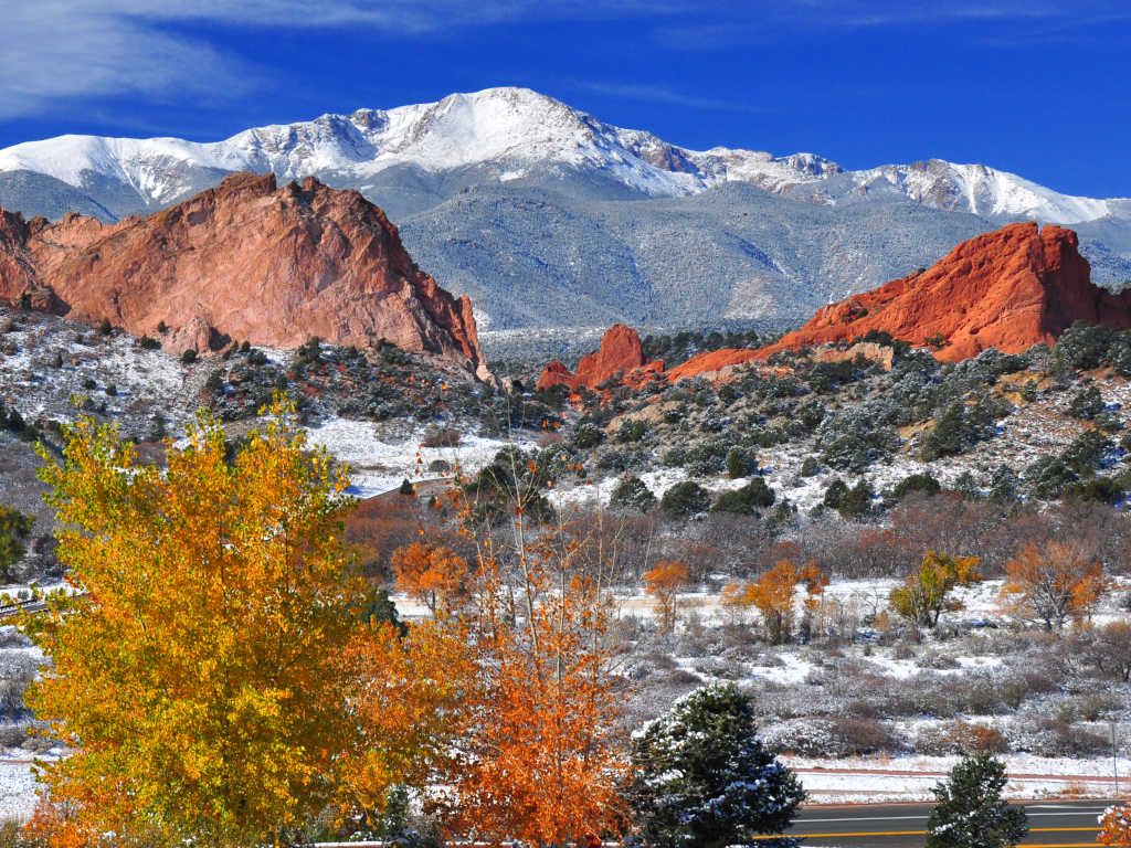 Pikes Peak as seen from Garden of the Gods