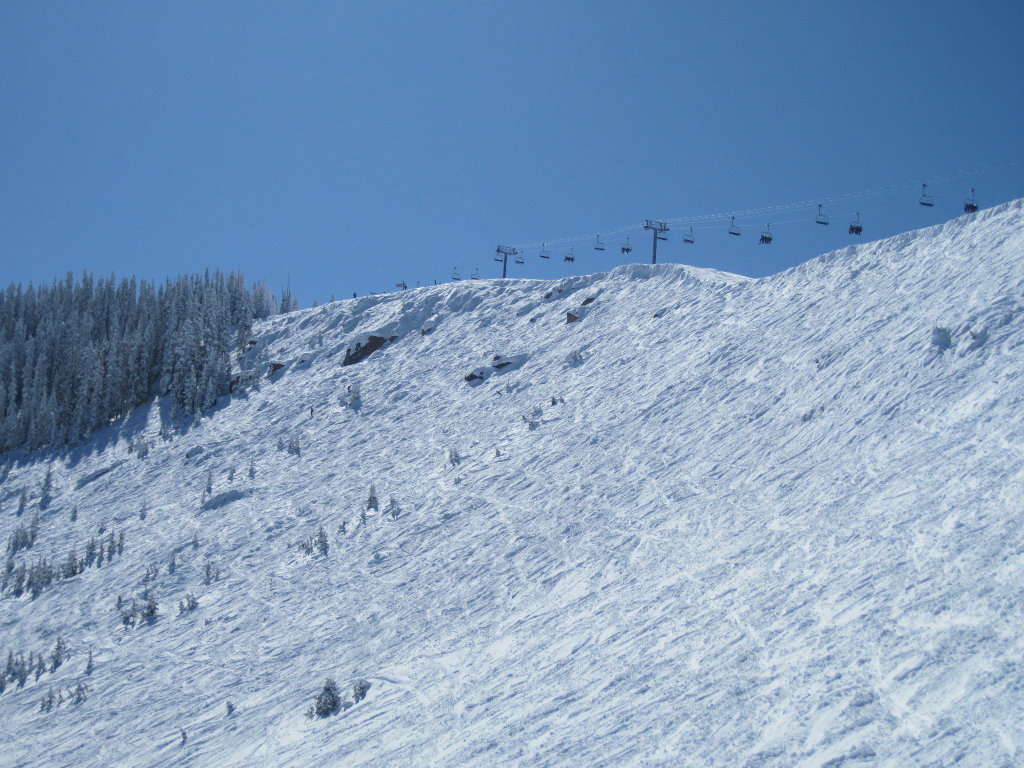 Lover's Leap cornice at Blue Sky Basin at the Vail Ski Resort