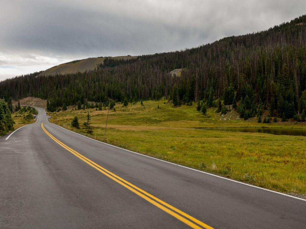 Milner Pass over the Continental Divide on Trail Ridge Rd.