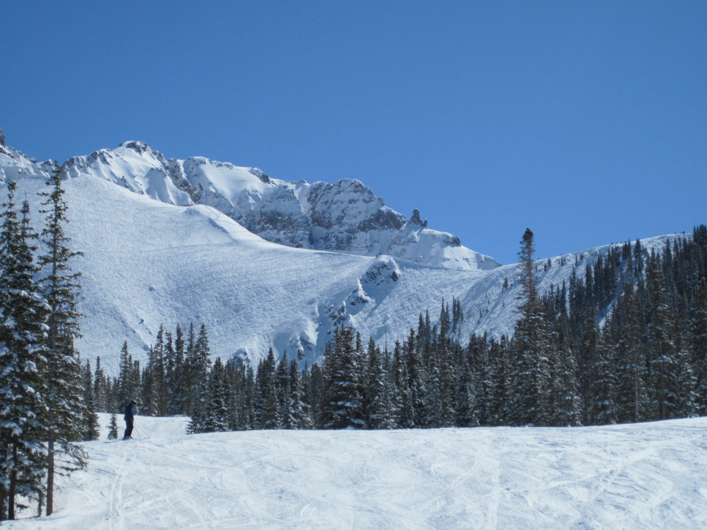 view of the Black Iron Bowl from Telluride's Prospect Bowl