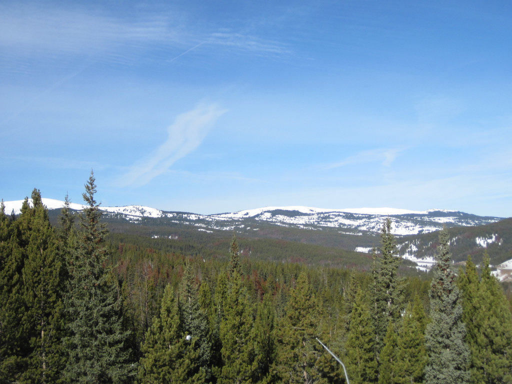 Photo of Vail Pass taken from Copper Mountain during Winter