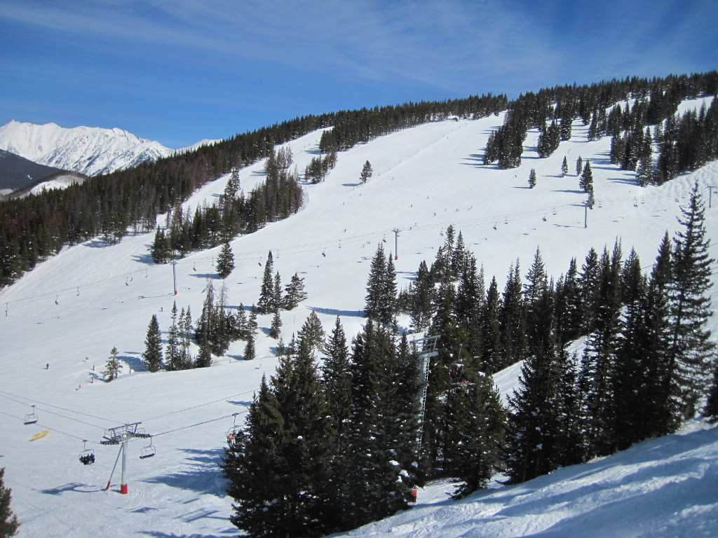 Chair 3 and Chair 4 above Mid-Vail on Vail Mountain