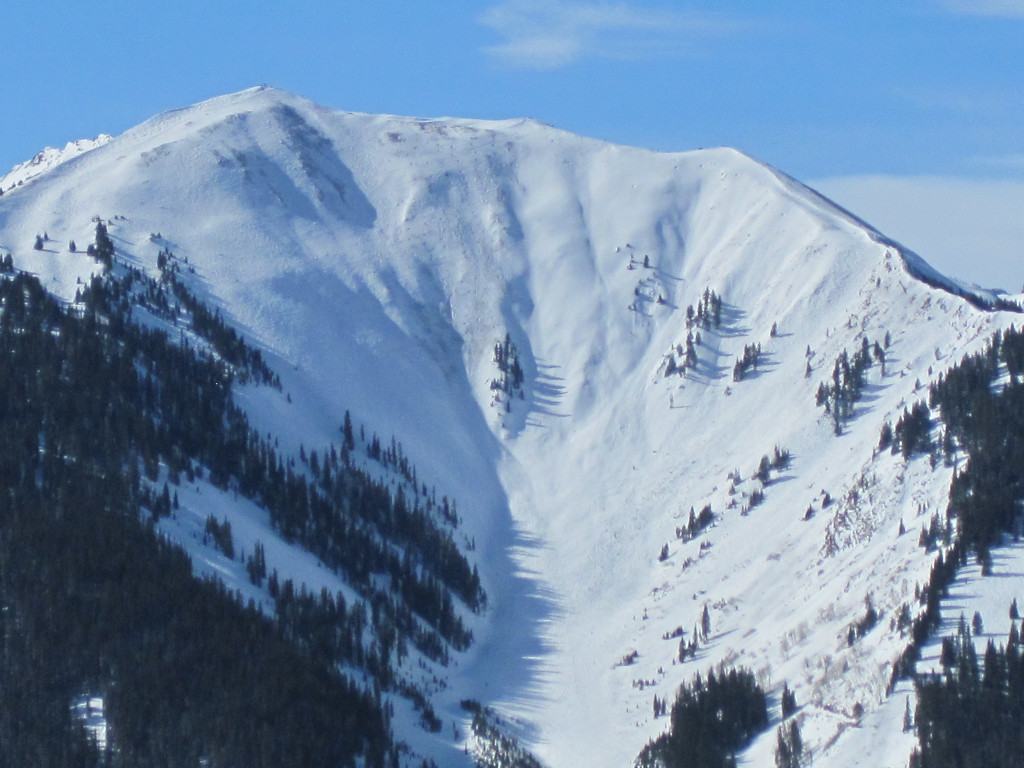 Highland Bowl at Aspen Highlands seen from Aspen Mountain