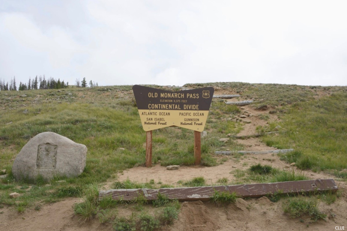 Old Monarch Pass Sign near the top of Monarch Pass on the Continental Divide