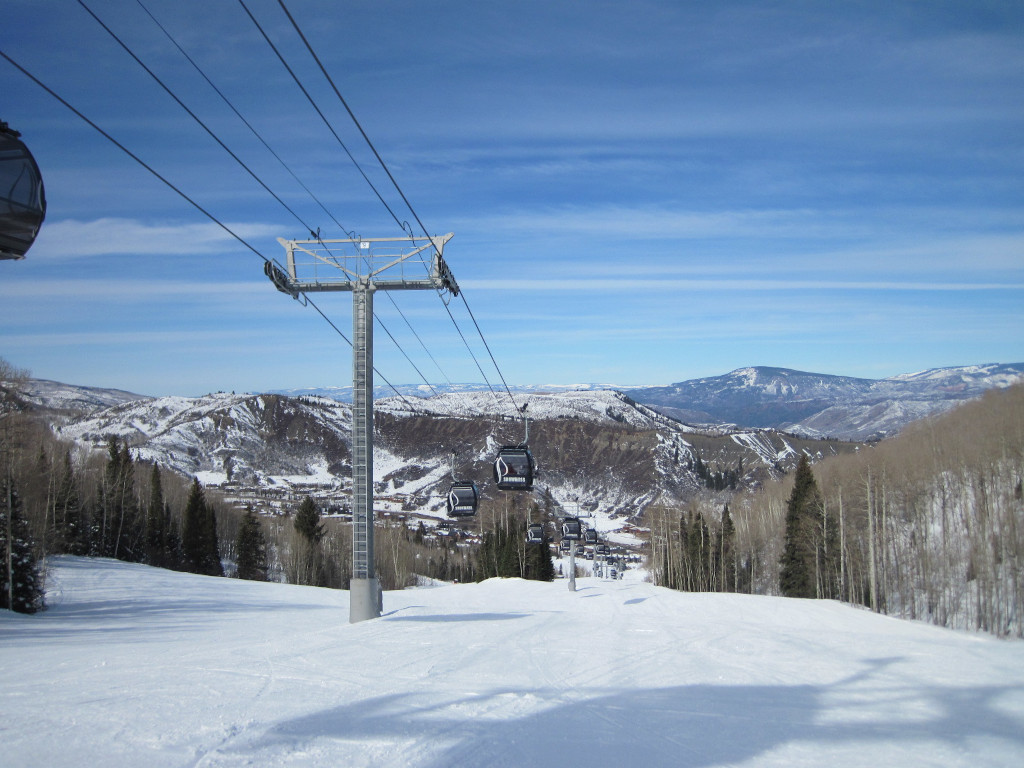 Elk Camp gondola and Funnel Bypass ski trail