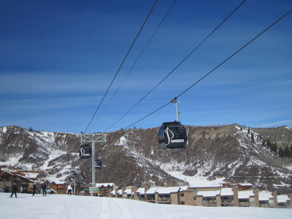 lower section of Elk Camp Gondola at Snowmass