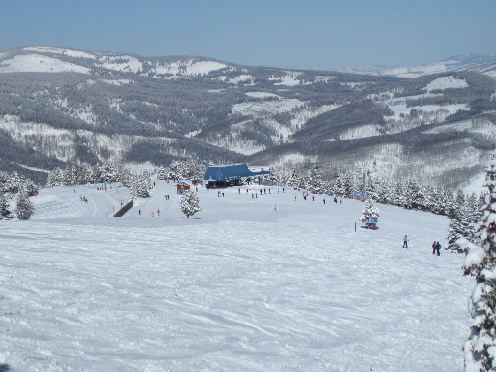 Vail Avanti Express Chairlift on a powder day