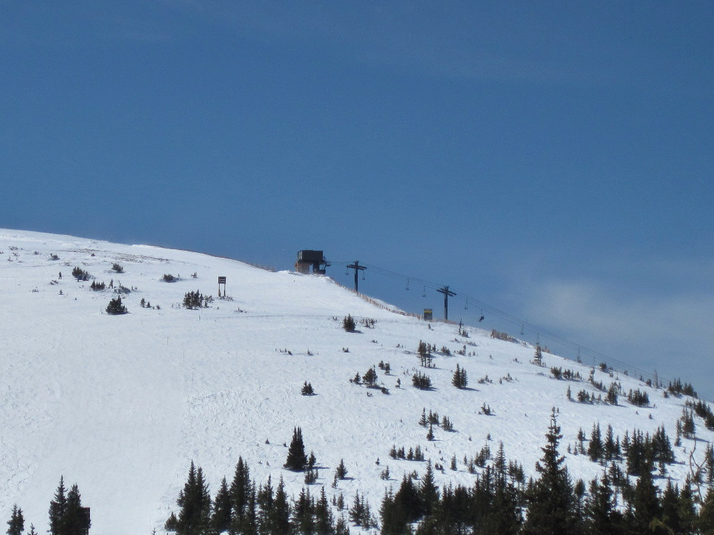 Parsenn Bowl and top of Eagle Wind chairlift