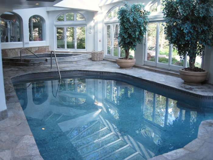 hotel pool at the Vail Sonnenalp