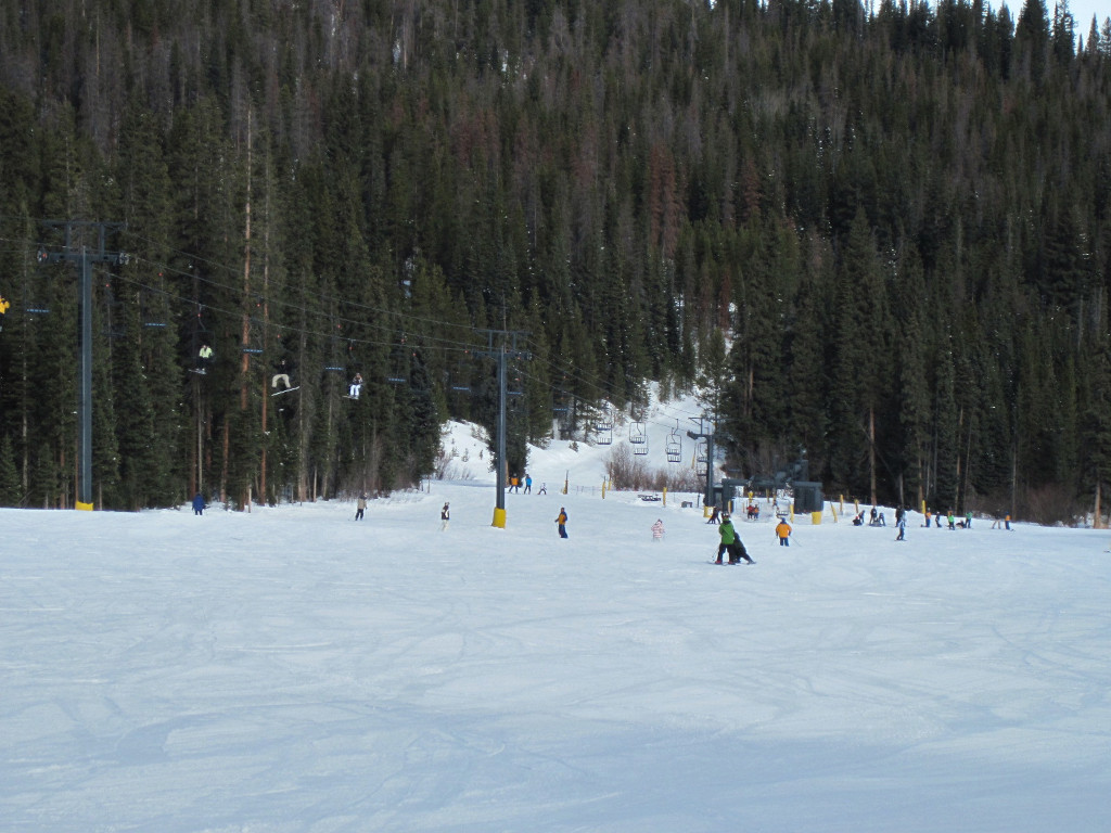 Discovery Park chairlift and beginner ski zone