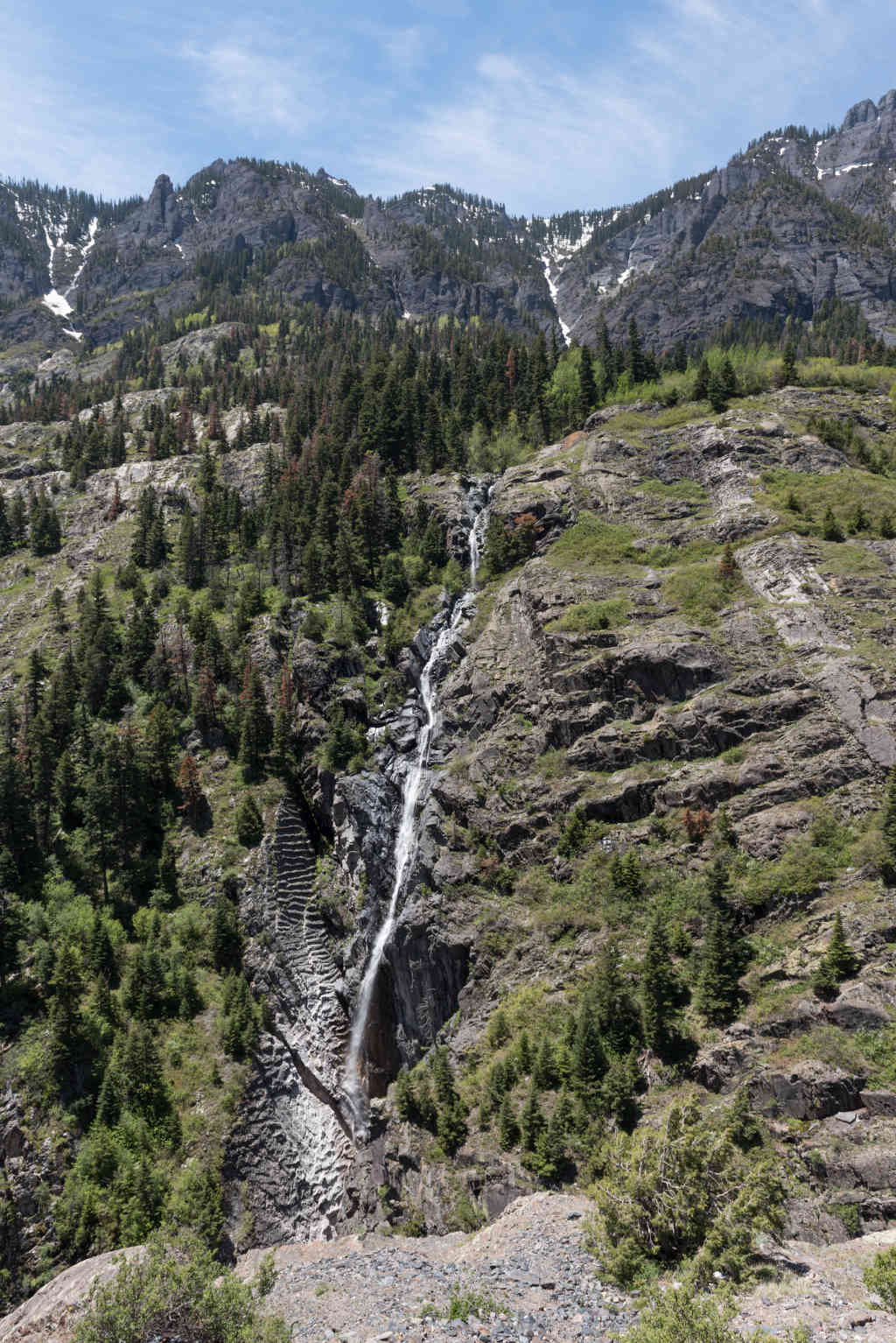 Bear Creek Falls seen from Million Dollar Highway