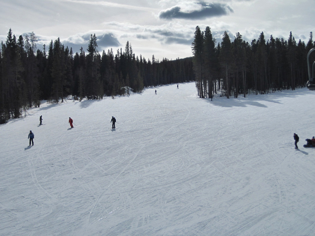 Peak 9 Breckenridge ski trail photo from Quicksilver chairlift