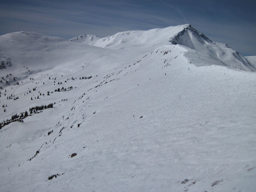 Ridge at top of Copper Bowl at Copper Mountain wide photo