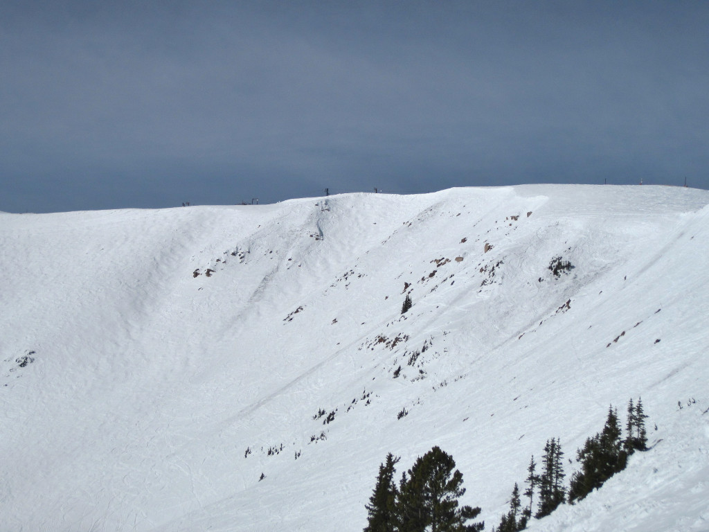 So Fine, Cornice Chute, Patrol Chute ski trails in the Spaulding Bowl