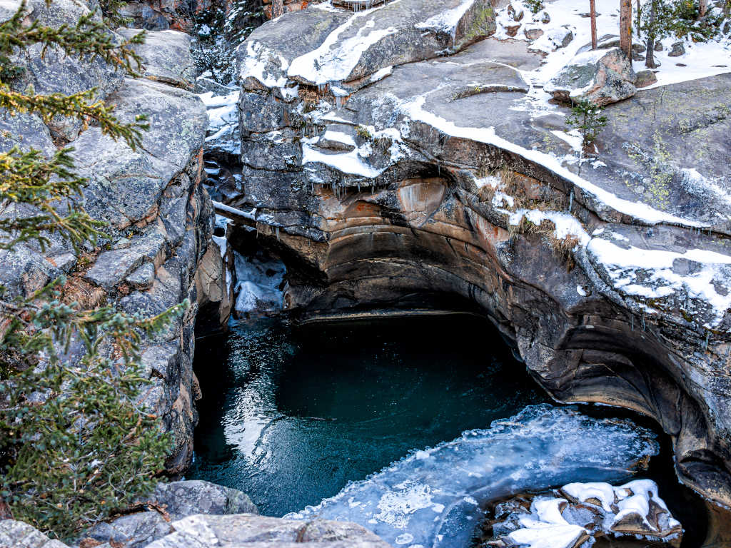 Devil's Punchbowl swimming hole on Independence Pass near Aspen