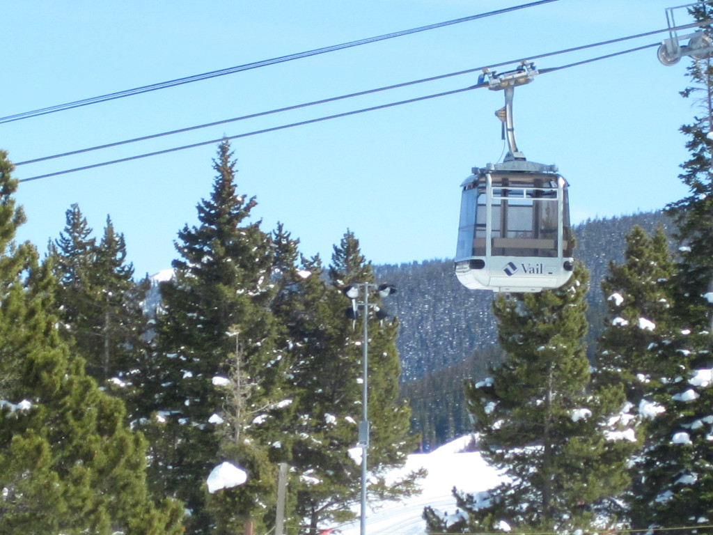 Vail gondola cabin during winter