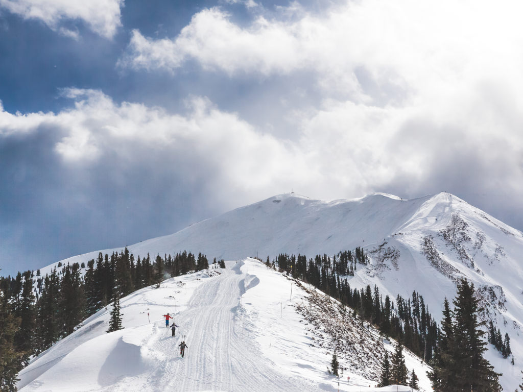 Hiking path up the Highland Bowl