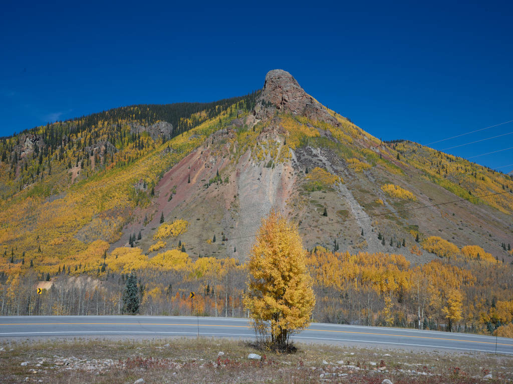 mountain along the Million Dollar Highway in Colorado