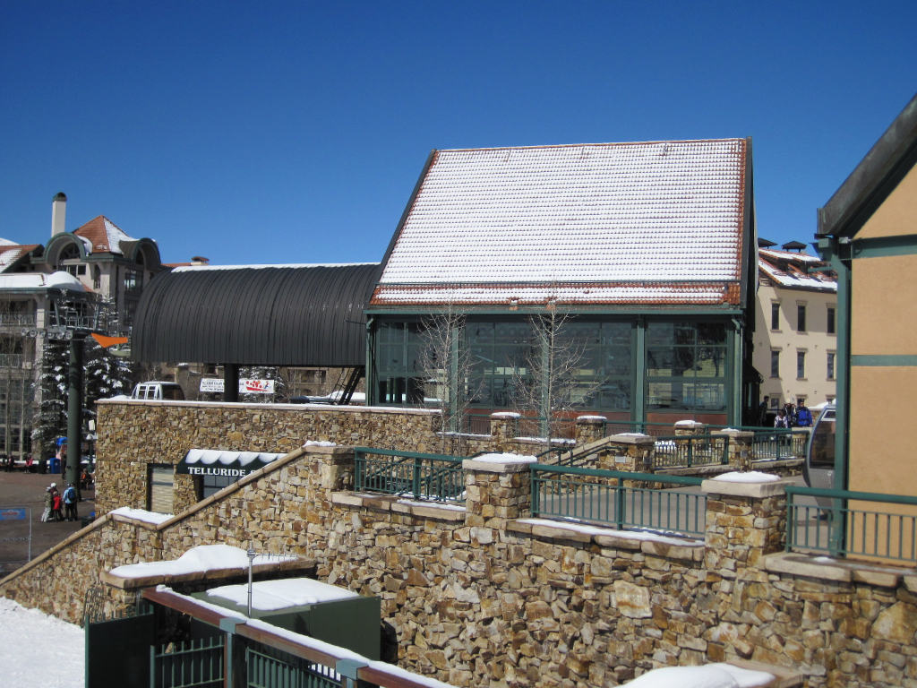 base of Telluride gondola n Mountain Village