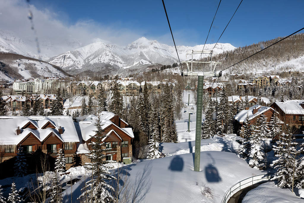 Telluride gondola ride between parking garage and Mountain village