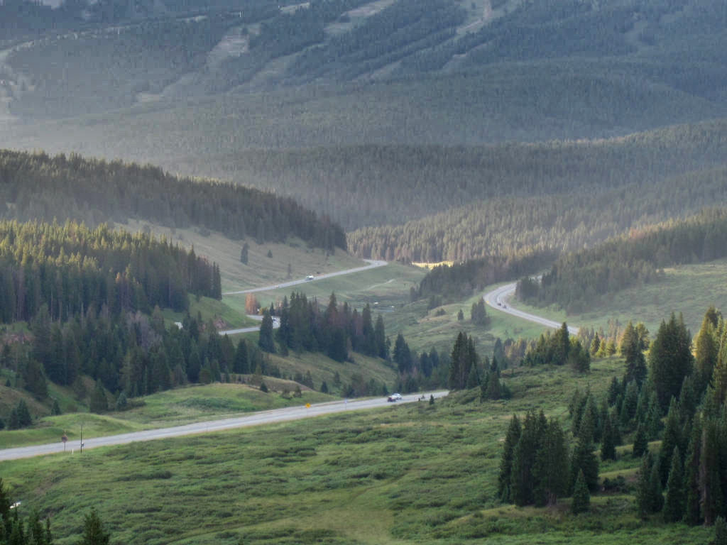 Looking east from Vail Pass during summer early morning