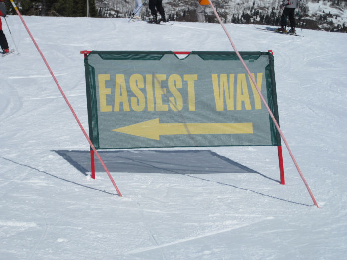 easiest way beginner ski zone sign at Copper Mountain Ski Resort