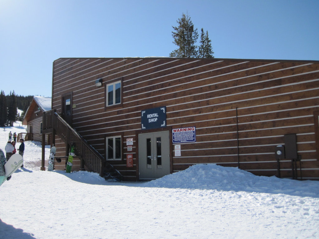 Ski Cooper ski equipment rental building entrance