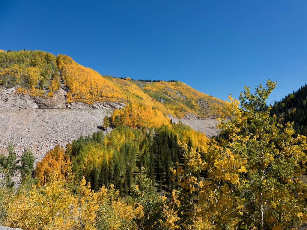 US Highway 550 Million Dollar Highway in Colorado in Autumn