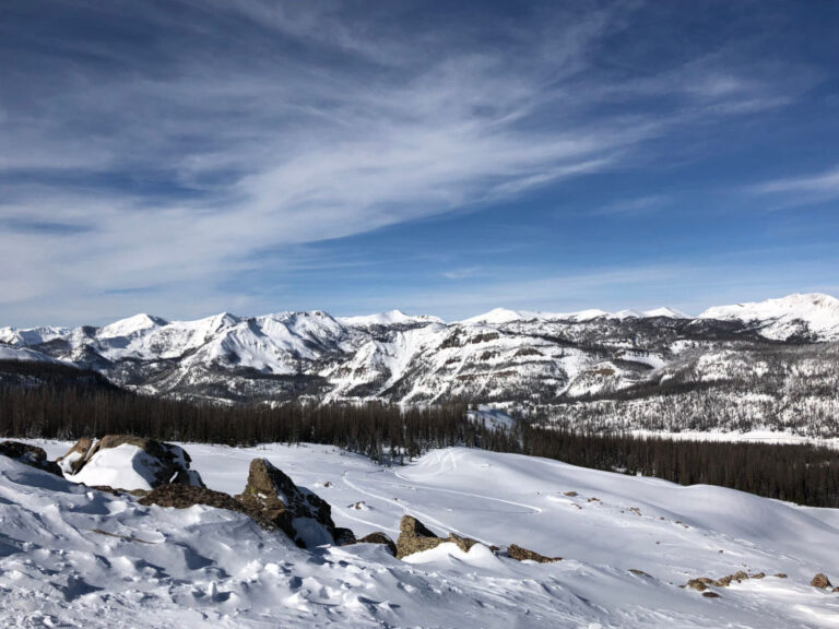 powder turns at Wolf Creek ski area in Colorado