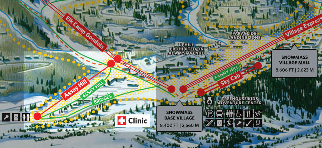 Assay Hill trail map for Snowmass Ski Resort