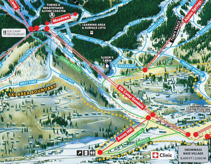 Elk Camp Gondola trail map