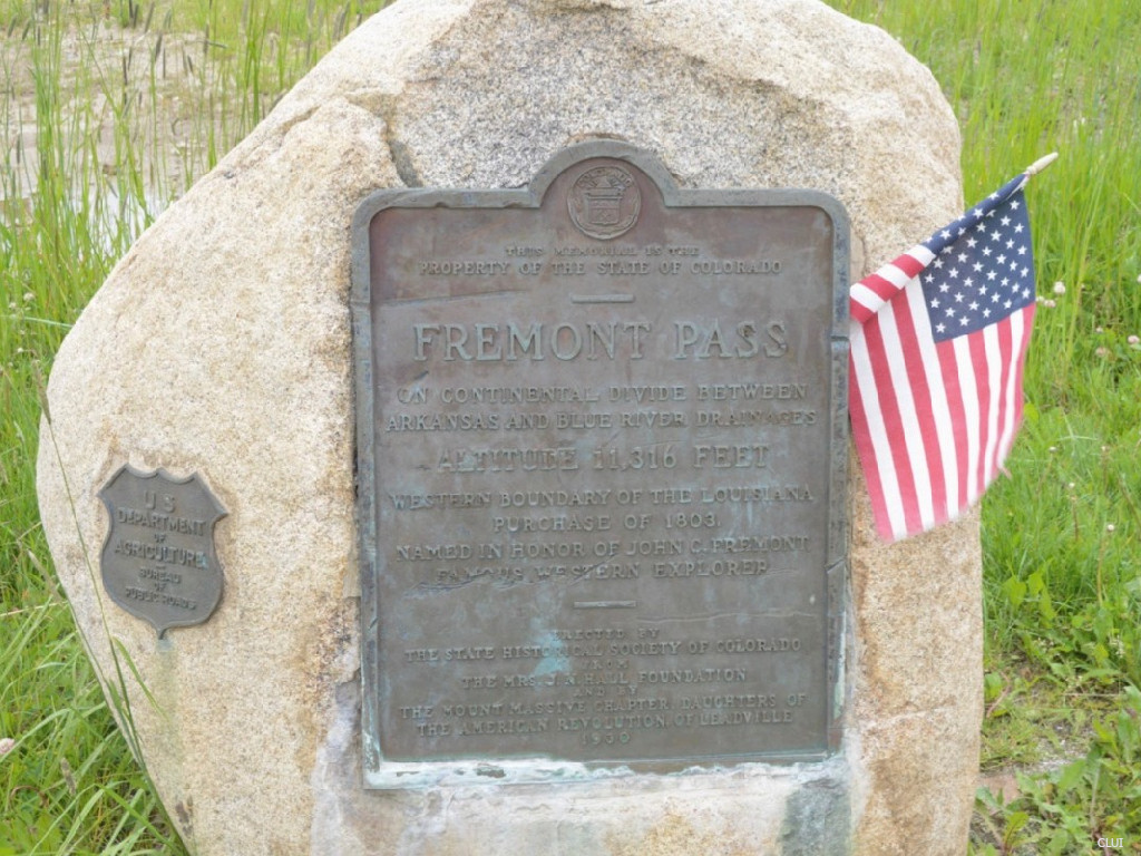 Freemont Pass Historic Marker at the Summit on Continental Divide