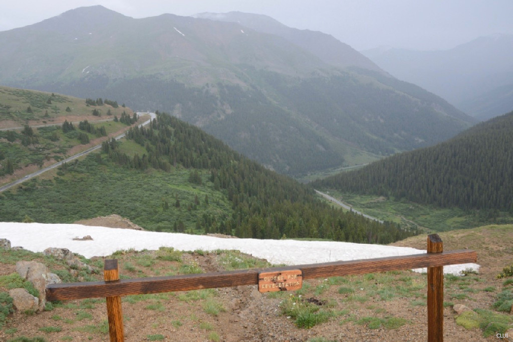 scenic overlook on Independence Pass on the Continental Divide