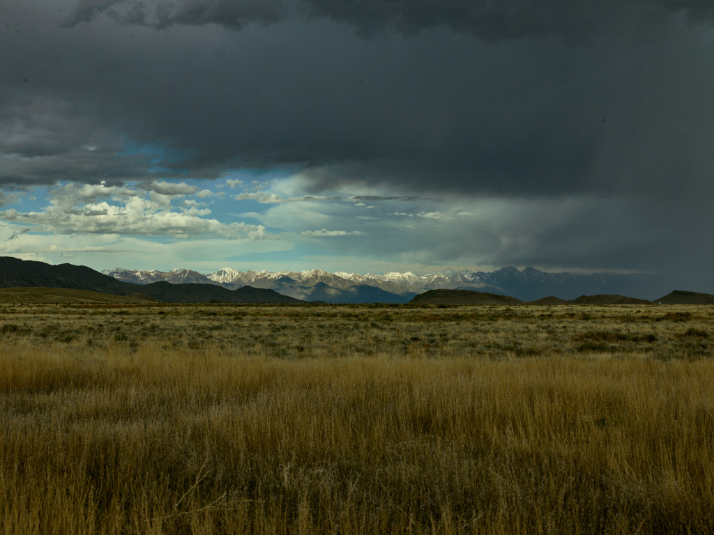 storm clouds seen from North Pass aka North Cochetopa Pass in Colorado during summer