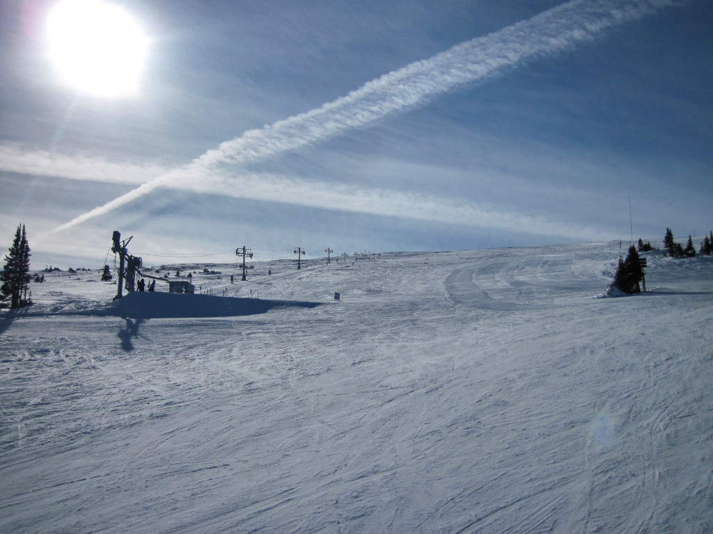 Snowmass Poma surface lift and Rocky Mountain High ski trail