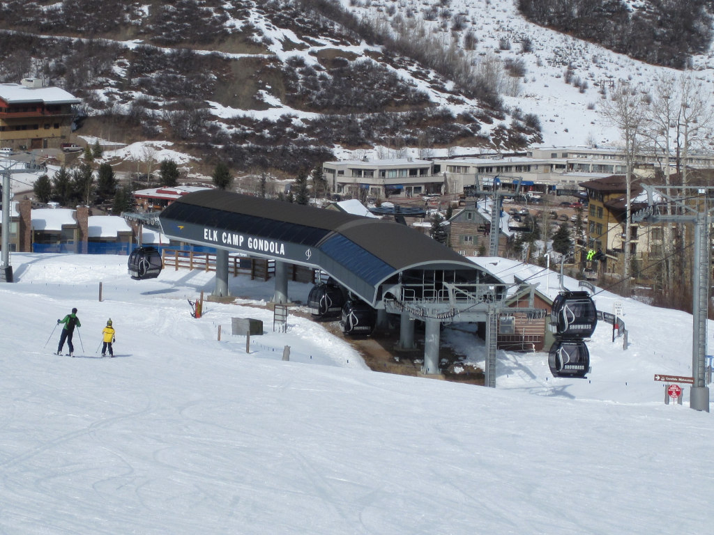 Elk Camp Gondola mid-station loading point at Snowmass