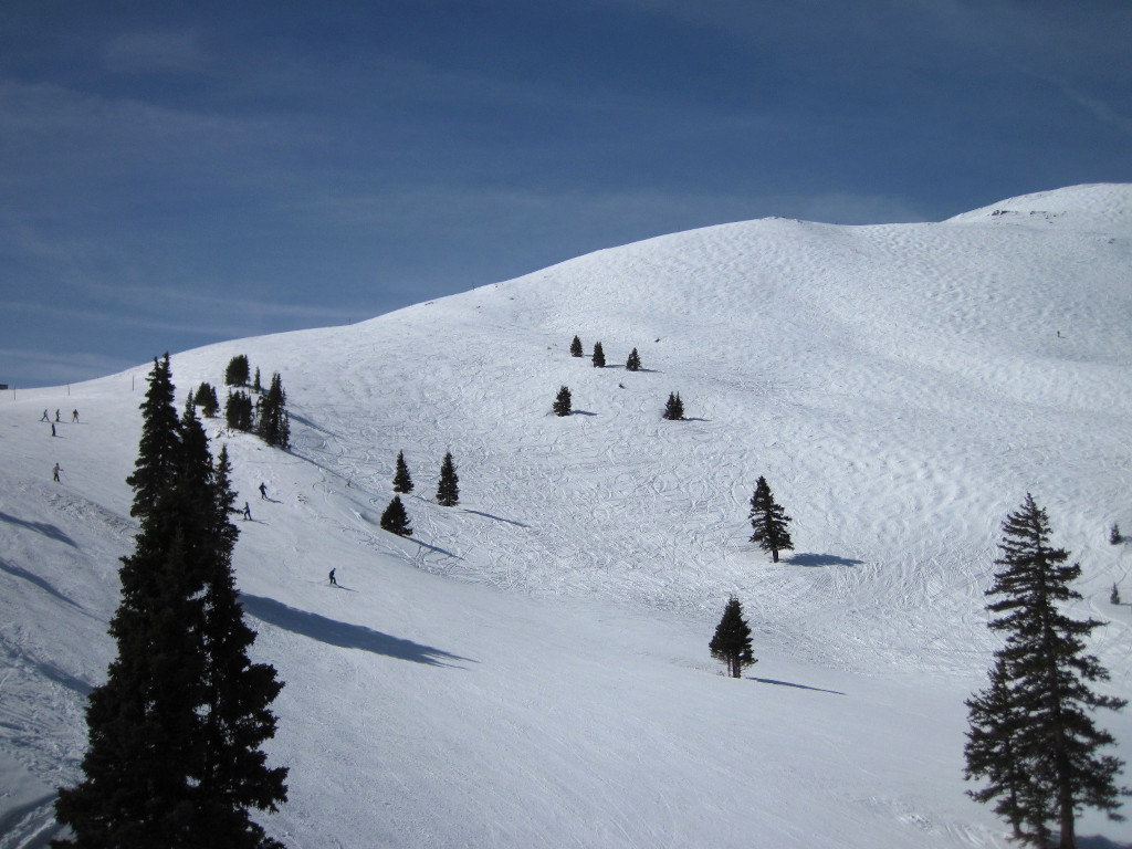 Union Park ski trail and Union Peak at Copper Mountain