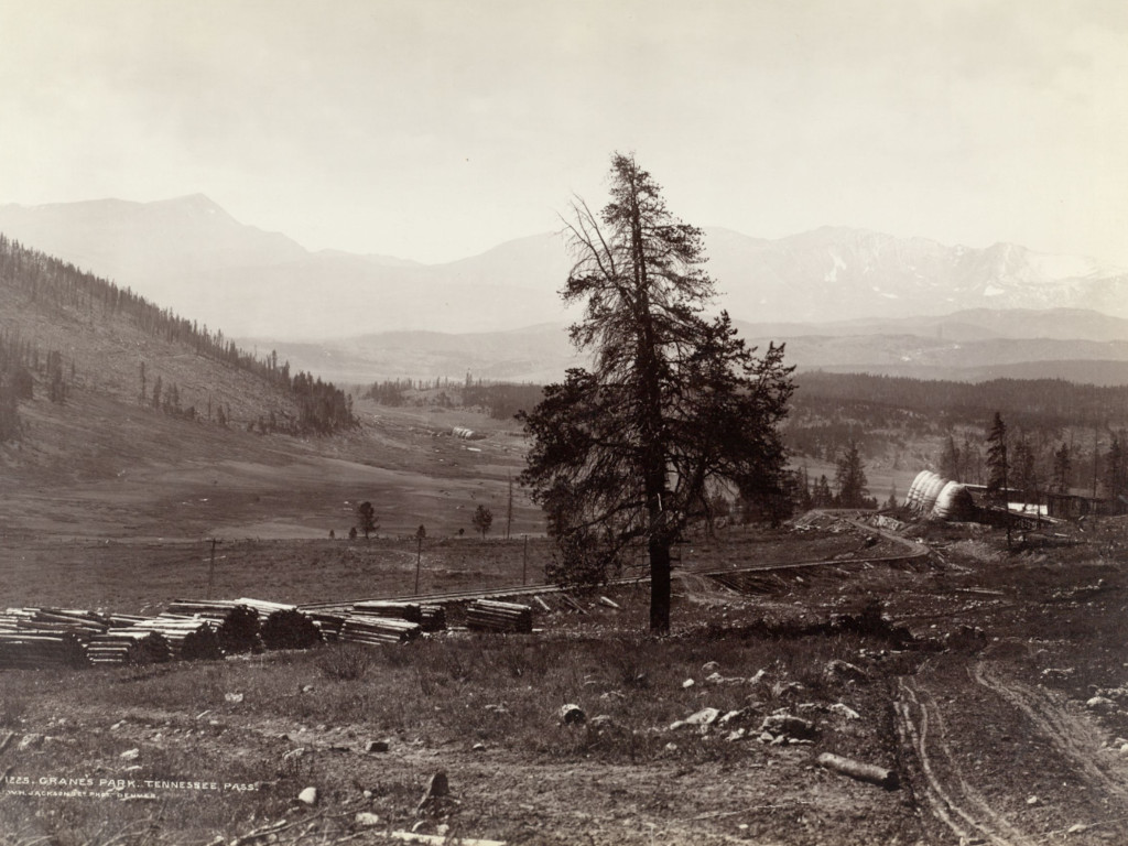 Historical photo of Crane Park on the southern side of Tennessee Pass - Continental Divide in Colorado circa 1880 to 1890