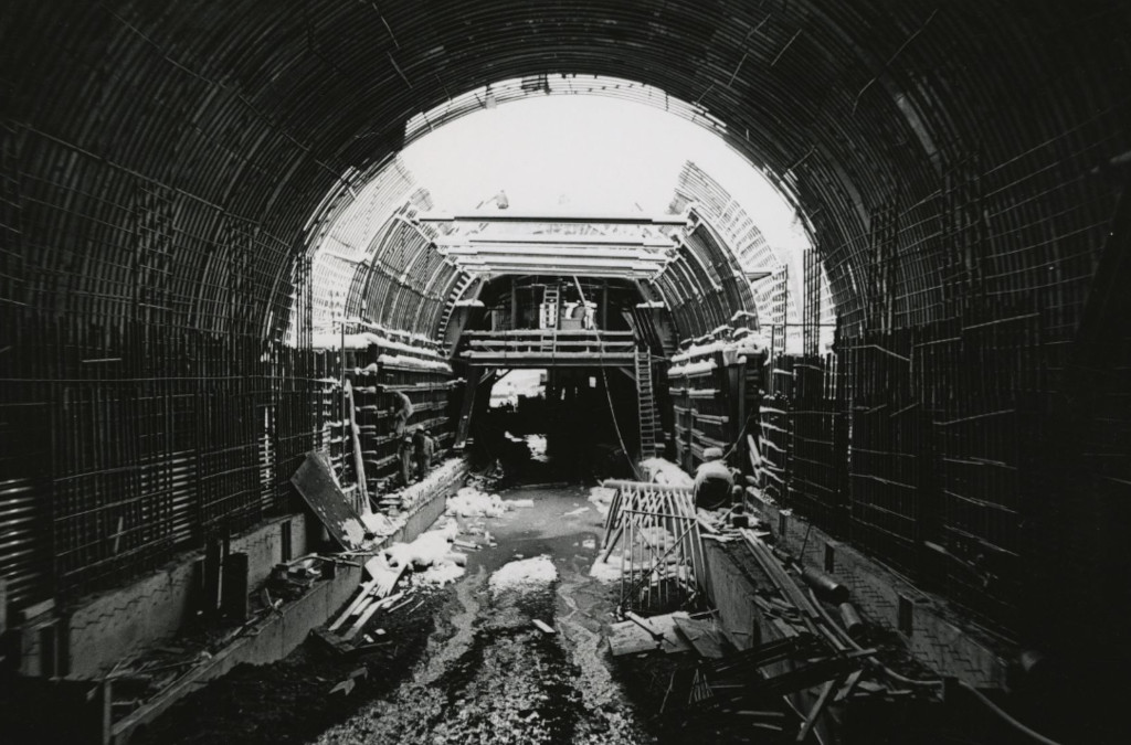 Eisenhower Tunnel under construction