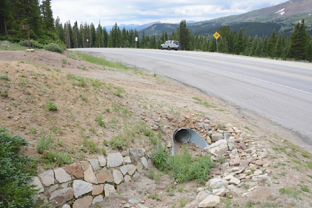 side of the road near top of Hoosier Pass on the Continental Divide in Colorado