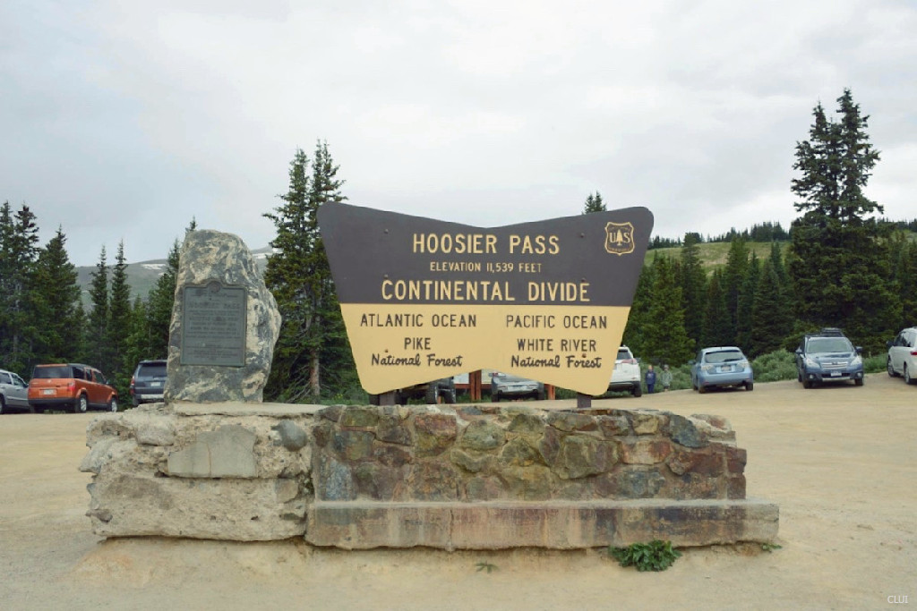 Hoosier Pass Continental Divide sign