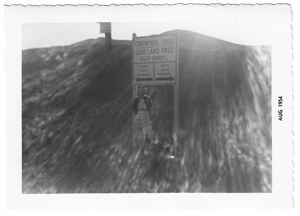 Loveland Pass Continental Divide sign ID number CLKVA1954 from 1954 full photo scan