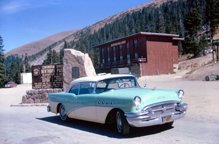 Berthoud Pass Continental Divide sign in 1963