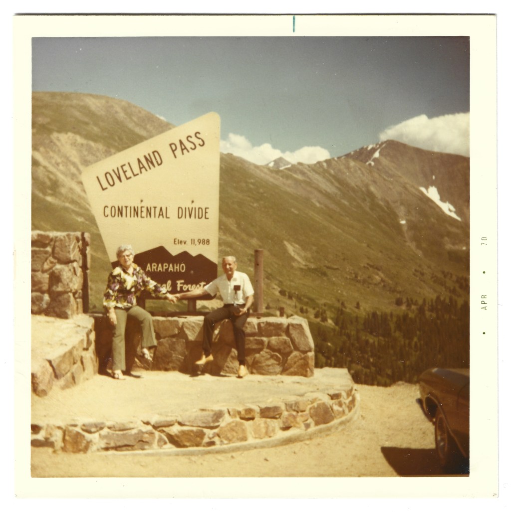 full scan of Loveland Pass Continental Divide sign photograph CL-APR70