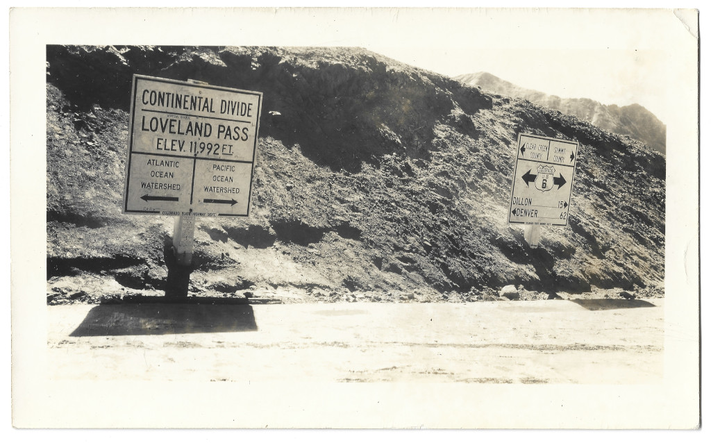 full scan of Loveland Pass Continental Divide sign photograph CL-TA1948