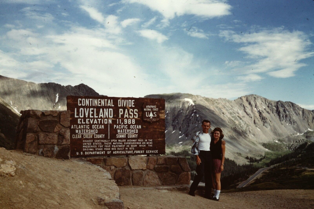 full scan of Loveland Pass Continental Divide sign photograph CL-2150